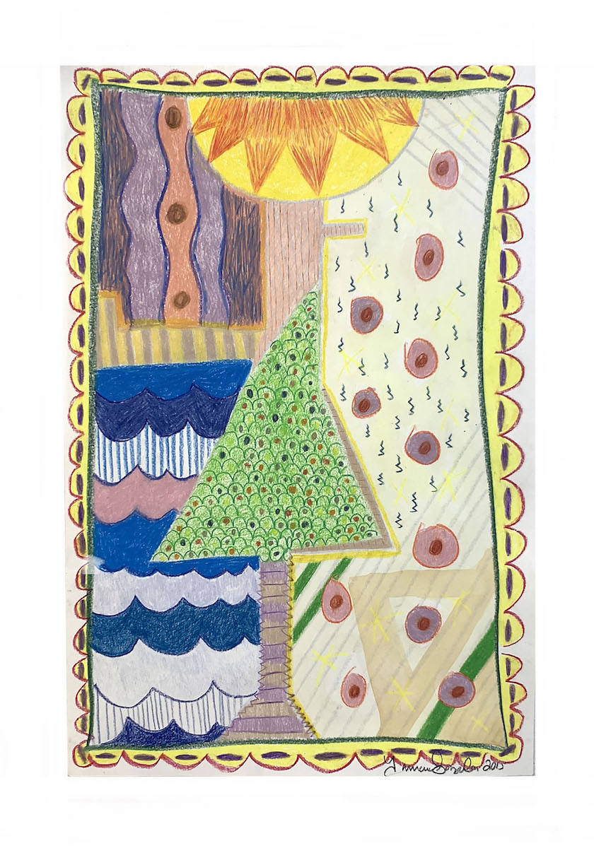 matite colorate e acquerello su carta, cm 46x30,5